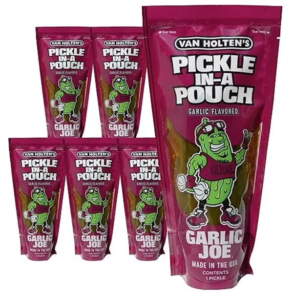 Van Holten's Pickles - Garlic Joe Pickle-In-A-Pouch - 6 Pack - Garlic Joe - 7 Ounce (Pack of 6)