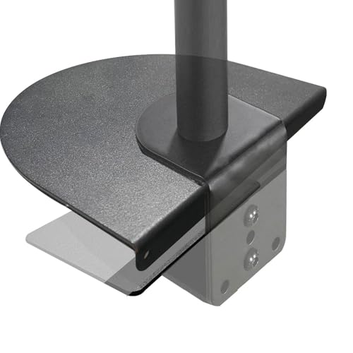 Steel Monitor Mount Reinforcement Plate，Monitor Arm Reinforcement Plate for Fragile Tabletop, Monitor Mount Reinforcement Plate Fits Most Monitor Stand C Clamp Installation (Black) - White