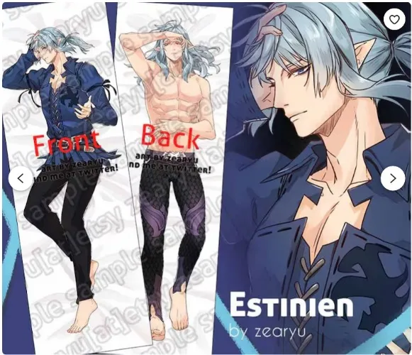 Estinien Body Pillow Case