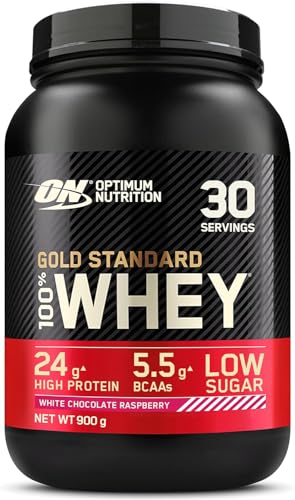 Whey Protein Powder - 30 Servings, 900 g - White Chocolate Raspberry