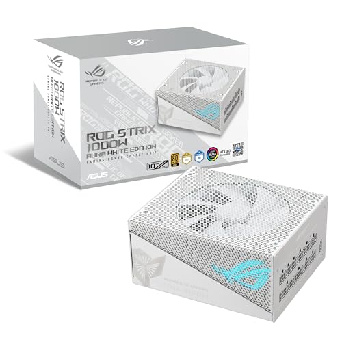 ASUS ROG -STRIX-1000G-AURA-WHITE-GAMING power supply unit 1000 W 24-pin ATX ATX - WHITE - 1000W - ROG STRIX AURA ATX 3.0