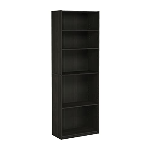 FURINNO JAYA Simply Home 5-Shelf Bookcase, 5-Tier, Espresso - Espresso - 5-Tier