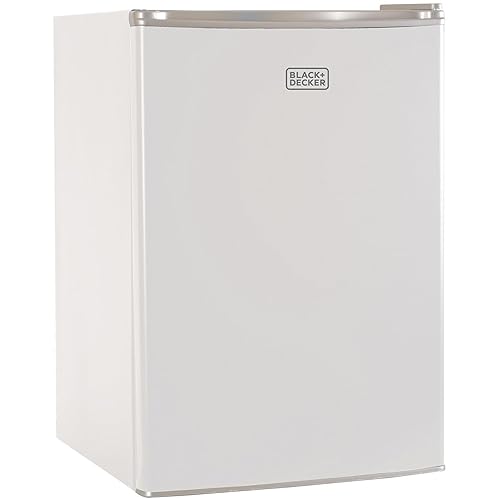BLACK+DECKER BCRK25W Compact Refrigerator Energy Star Single Door Mini Fridge with Freezer, 2.5 Cubic Ft., White - 2.5 Cu. Ft - White