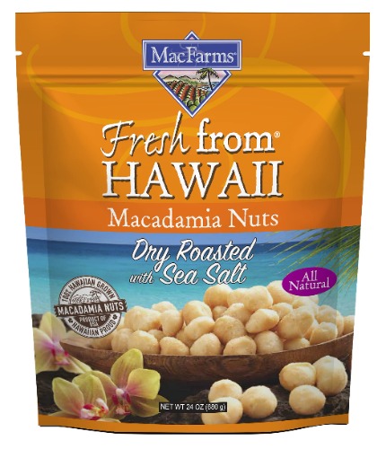 Macadamia Nuts | MacFarms Dry Roasted Macadamia Nuts 24 OZ (1 Pack) - Premium Roasted Nuts with Sea Salt Fresh From Hawaii, Sea Salt Flavored Healthy Snack - Dry Roasted with Sea Salt 10 oz (Pack of 1) 24 Ounce (Pack of 1)