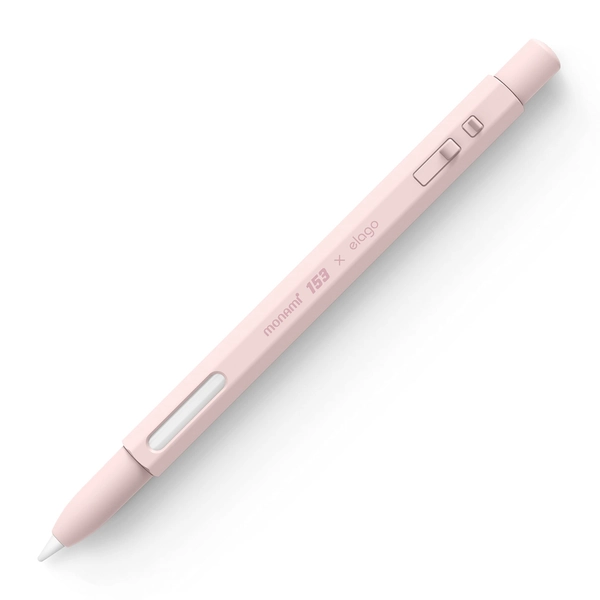 elago x MONAMI Pencil Case Compatible with Apple Pencil 2nd Generation Cover Sleeve, Durable Silicone, Protective Holder, Classic Design, Compatible with Magnetic Charging and Double Tap (Peony Pink)