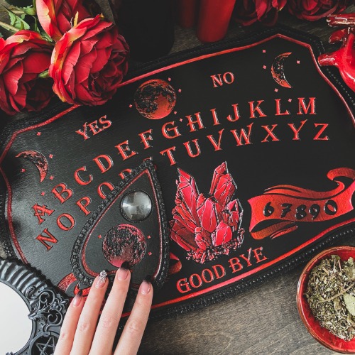 Ouija Board - Black and Bloody Crystals | 24x16 Inches