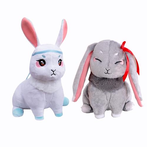 Vercico Bunny Stuffed Animals Anime Plush Toys Easter Rabbit Stuffed Animal Decoration for Anime Fans Gifts 2pcs