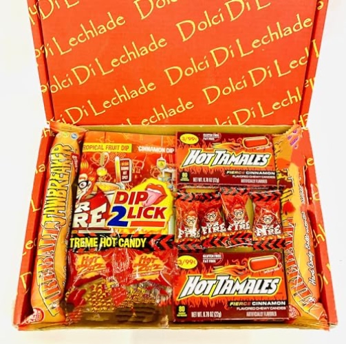 Cinnamon Spicy Hot American Sweets Gift box by Dolci Di Lechlade - Dr Fire Zed Fireball USA Candy Sweet Fathers Day Birthday Thanks Dad For Him