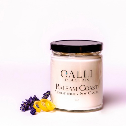 Aromatherapy Candle -Balsam Coast   - Eco Certified &  Vegan 9 OZ 35+ Hour Burn Time