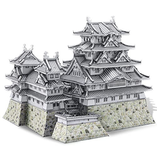 Piececool 3D Metal Puzzles for Adults, Himeji Castle - Japanese Architecture 3D Model Building Kits Creative Home Decoration Great Birthday