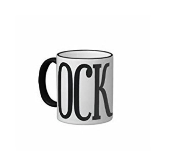 11 ounce Ock Black Handled Coffee Mug