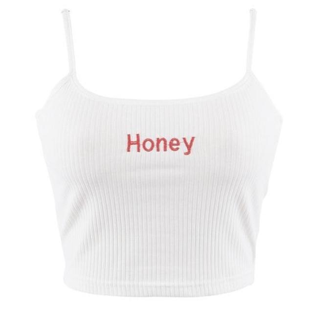 Honey Crop Top - White / S