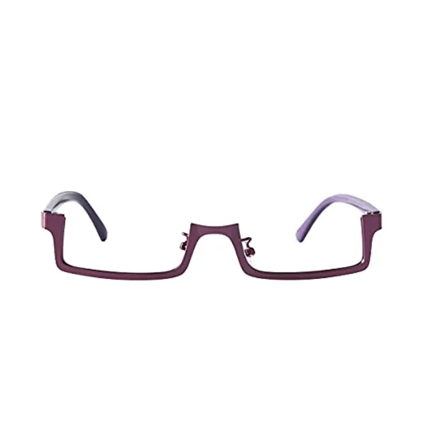 WeizhaonanCos Maki Zenin No Lens Purple Half-Rim Glasses Anime Cosplay Props Eyewear Frames Prop