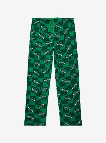 Harry Potter Slytherin House Crest Checkered Sleep Pants - BoxLunch Exclusive 