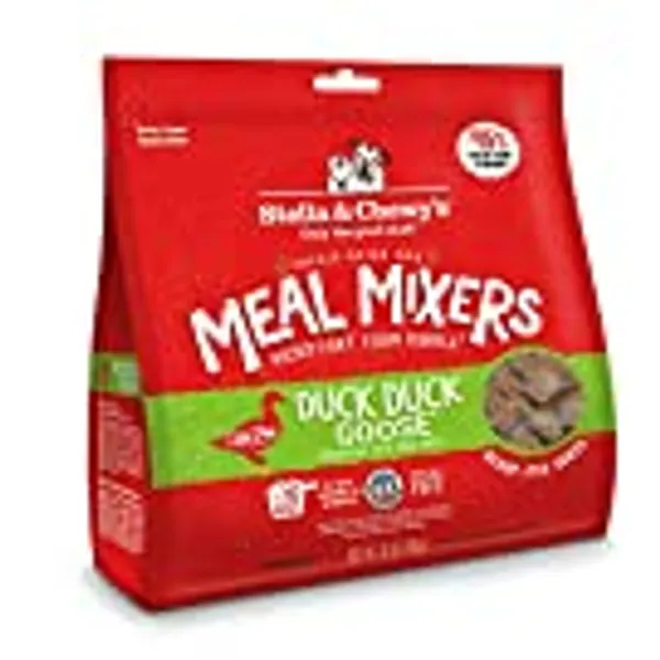 Stella & Chewy’s Freeze Dried Raw Duck Duck Goose Meal Mixer – Dog Food Topper for Small & Large Breeds – Grain Free, Protein Rich Recipe – 18 oz Bag