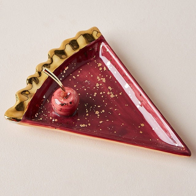 Ceramic Fruit Jewelry Dish - Cherry Pie