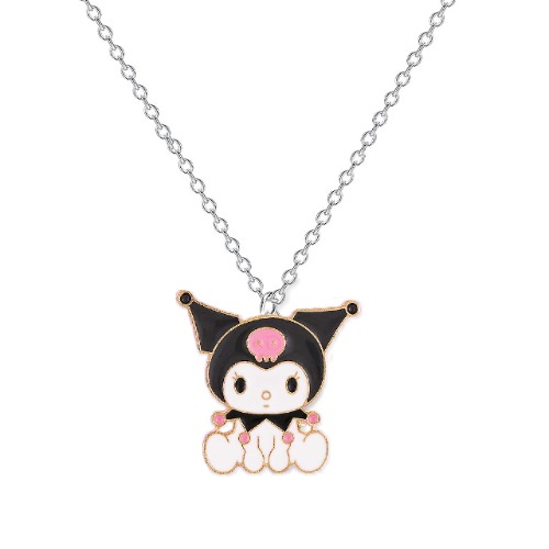 Kuromi Necklace Cute Necklaces Aesthetic Pendant Accessories Bff Necklace Kawaii Friendship Bestie Best Friend Gift For Teen Girls - 