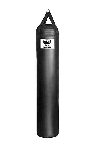 PROLAST Muay Thai Boxing Punching Kicking Heavy Bag - 6 ft 150 lb - Filled + (Made in USA) - Black