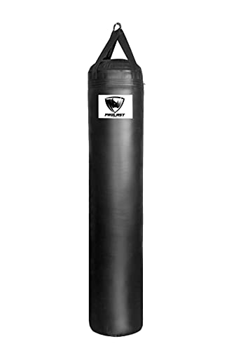 PROLAST Muay Thai Boxing Punching Kicking Heavy Bag - 6 ft 150 lb - Filled + (Made in USA) - Black
