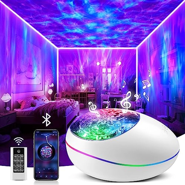 Mubarek Galaxy Projector Lights for Bedroom Decor, 8 White Noise + Bluetooth Speaker Star Projector Room Lights, LED Ceiling Galaxy Light Projector, AUTO Timer Skylight Projector Aesthetic Room Decor