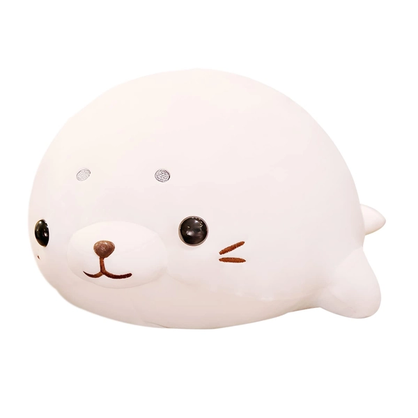 Cute Seal Plush Toy Stuffed Animal, Super Soft Seal Hugging Pillow, Chubby Seal Plushie Gift for Kids Children Girls Boys Baby Toddlers, Cuddly Stuffed Sea Animal Adorable Home Decor (S-19.7in/50cm)