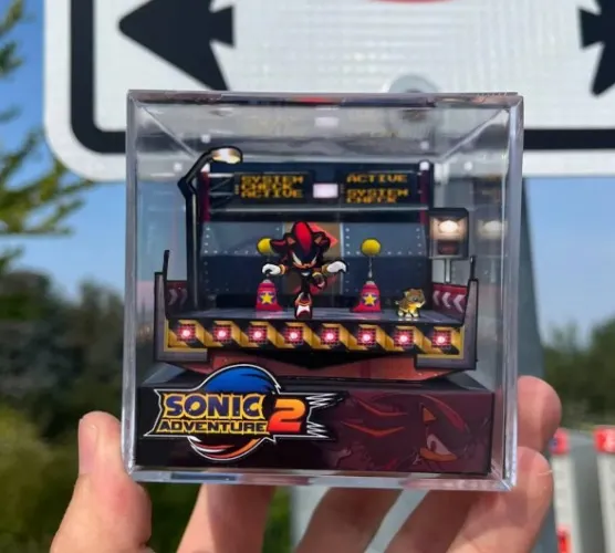 SA2 | Radical Highway | Shadow The Hedgehog 3D Diorama cube