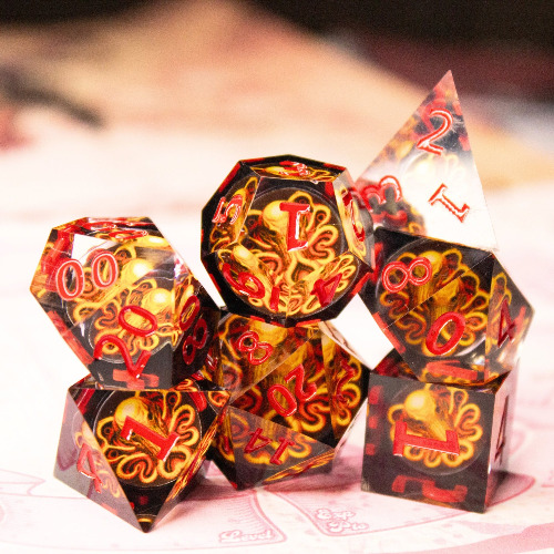 Little Worlds 7pc Resin Dice Set | King Cthulhu - 7PCS