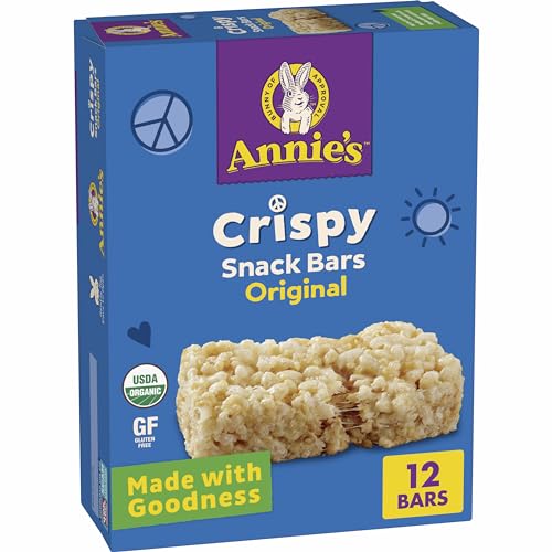 Annie's Organic Original Crispy Snack Bars, Gluten Free, Value Pack, 12 Bars, 9.36 oz. - Original - 12 Count (Pack of 1)