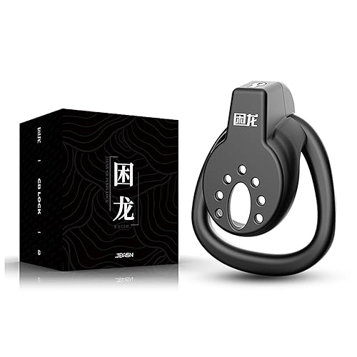 Naskj Lightweight Chastity Cage for Male Penis Cage Smooth KG Cock Cage Chastity Devices Key Sex Toy for Men Black Chastity for Men with 3 Sizes Rings (XXS)