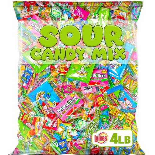 Sour Candy Bulk - 4 Pounds - Sour Candy Variety Pack- Sour Candy Mix - Assorted Pinata Candies - Goodie Bag Mix - Super Sour Party Favors for Kids - 4 Pound (Pack of 1)