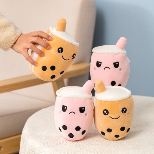 Reversible Boba Plushie - Classic Milk Tea + Strawberry Milk Tea / 4 x Family Pack (30% OFF)