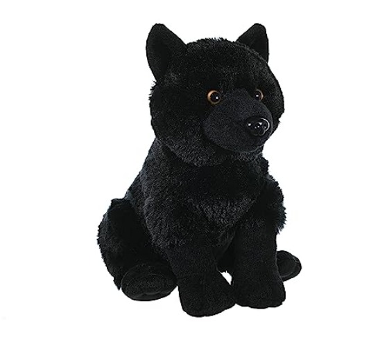 Wild Republic Wolf Plush, Stuffed Animal, Plush Toy, Kids Gifts, Black, 12" - Wolf