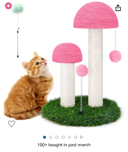 Mushroom Cat Scratching Post