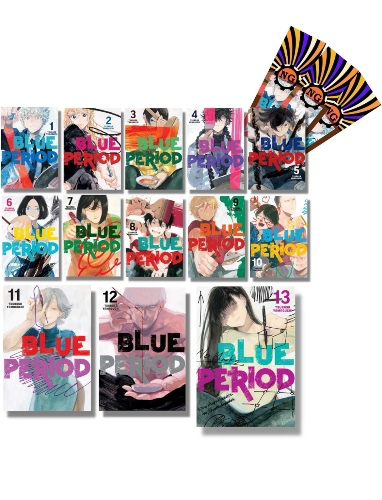 Blue Period Manga Collection Set Vol 1-13 With Natogears Bookmarks