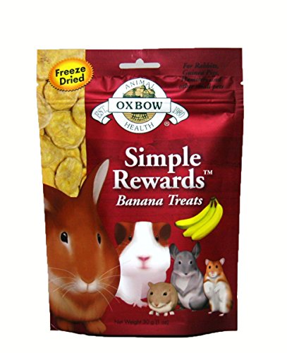 Oxbow Simple Rewards Freeze Dried Banana Treats for Rabbits, Guinea Pigs, Chinchillas, and Small Pets - Banana - 1 Ounce (Pack of 1)