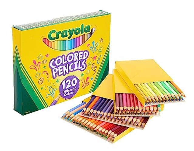 Crayola Colored Pencils Set (120ct), Coloring Book Pencils, Holiday Gifts for Kids, Bulk Colored Pencil Kit, Art Supplies, Ages 3+ - 120 Count (Pack of 1) - Pencils