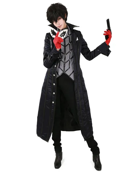Miccostumes Men's Anime Costume Coat Shirt Gloves and Eye Covering for Thief Cosplay - Large