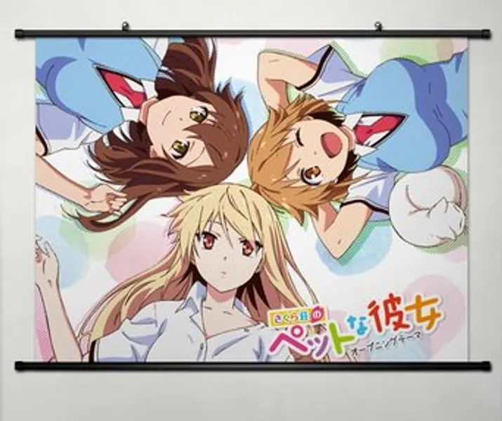 Home Decor Anime Sakurasou no Pet na Kanojo Wall Scroll Poster Mashiro Shiina & Nanami Aoyama & Misaki Kamiigusa 23.6 X 17.7 Inches-008 - 