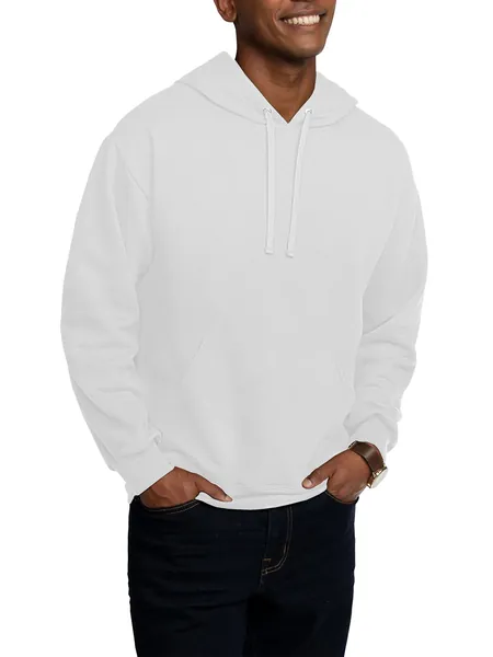 Fruit of the Loom Eversoft Fleece Sweatshirts & Hoodies - Pullover Pullover - White X-Large
