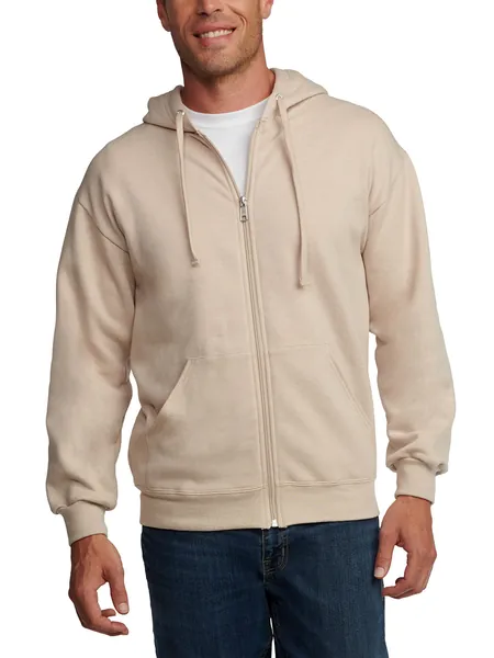 Fruit of the Loom Eversoft Fleece Sweatshirts & Hoodies - Full Zip Full Zip - Khaki Heather Small