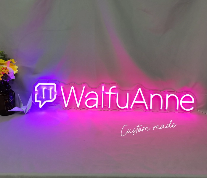 Custom Twitch username neon sign Twitch neon light Custom gamer tag neon led sign for instagram facebook tiktok youtube Gaming decoration
