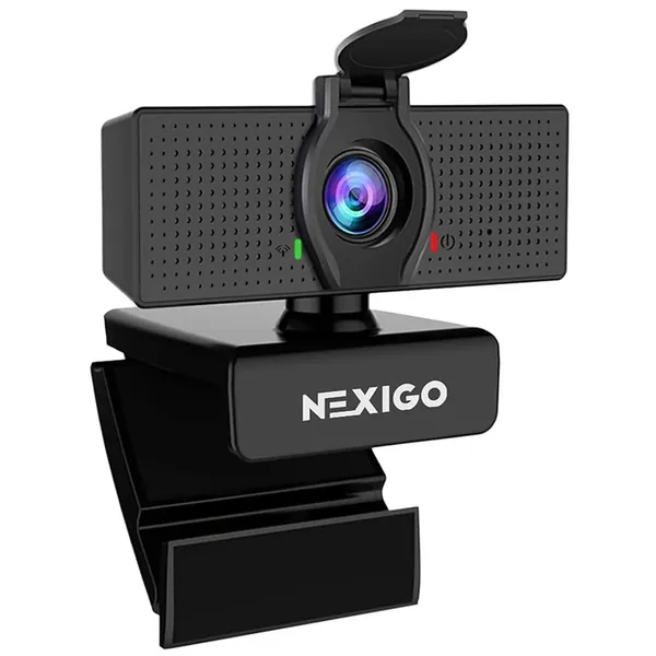 NexiGo N60 1080P Web Camera, HD Webcam with Microphone, Software Control & Privacy Cover, USB Computer Camera, 110-degree FOV, Plug and Play, for Zoom/Skype/Teams, Conferencing and Video Calling - 