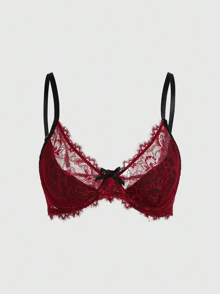 Red Lace Bralette Top