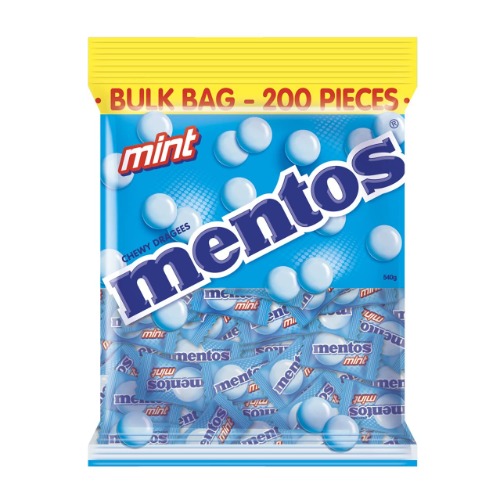 Mentos Mint Candy Pillowpack, Minty Freshness and Enjoyable Chew, 540g