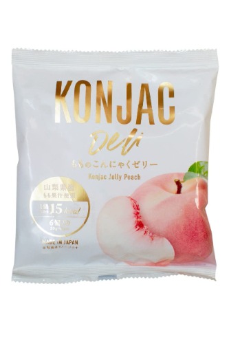  Konnyaku Peach Jelly Candy (Pack of 6), 138.0 grams