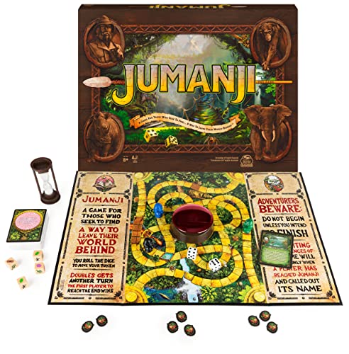 Jumanji The Game, The Classic Adventure Board Game for Kids and Families Aged 8 and Up - Jumanji the Game (New Packaing)