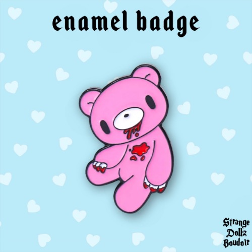 Spooky Teddy Bear enamel badge pin, pastel goth, Halloween, Strange Dollz Boudoir