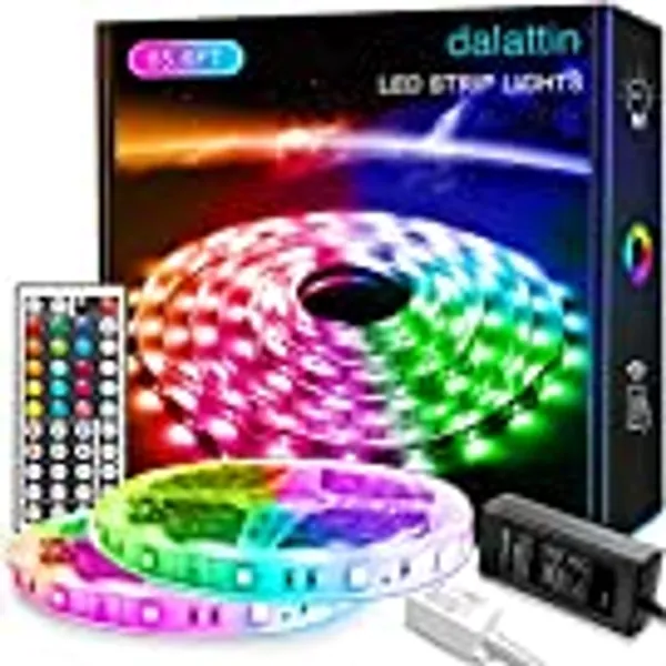 dalattin 65.6ft Led Lights for Bedroom Led Strip Lights Color Changing Lights with 44 Keys Remote,2 Rolls of 32.8ft