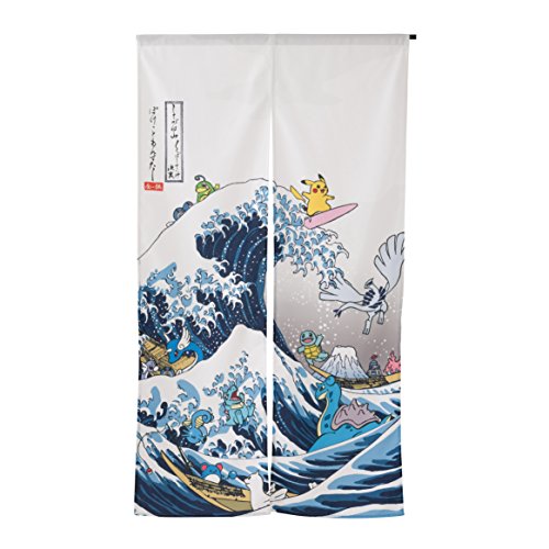 Pocket Monsters Gin - Pocket Monsters Kin - Hakuryu - Jugon - Laplace - Lugia - Maril - Miniryu - Nyoromo - Nyorotono - Pikachu - Sunngyo - Tattu - Waninoko - Zenigame - Japanese Style Promotion - Curtains - Pre Owned