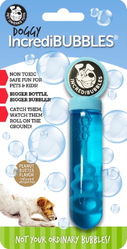 Pet Qwerks Incredibubbles Interactive Pet Toys - Long Lasting Edible Bubbles for Dogs & Cats - Peanut Butter Flavor - 38 ML - Peanut Butter 38 ML